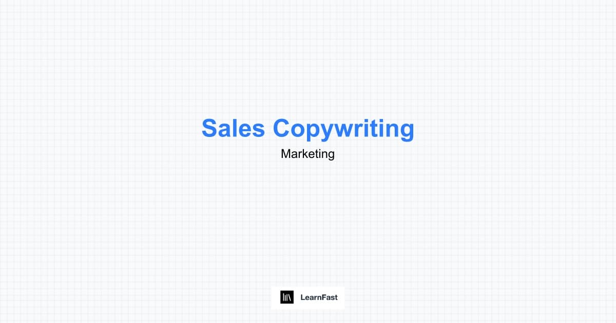 Sales Copywriting Intermediate - Write Copy That Sells 2025 | LearnFast